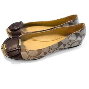Coach Stanton Ballet Flats Signature C 7B